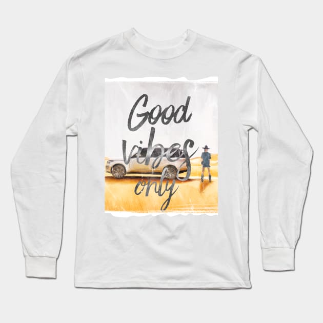 Good Vibes only desert Long Sleeve T-Shirt by Woohoo